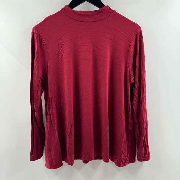 Old Navy Tops - Old Navy Red Cotton Turtleneck Long Sleeve Top Size Large